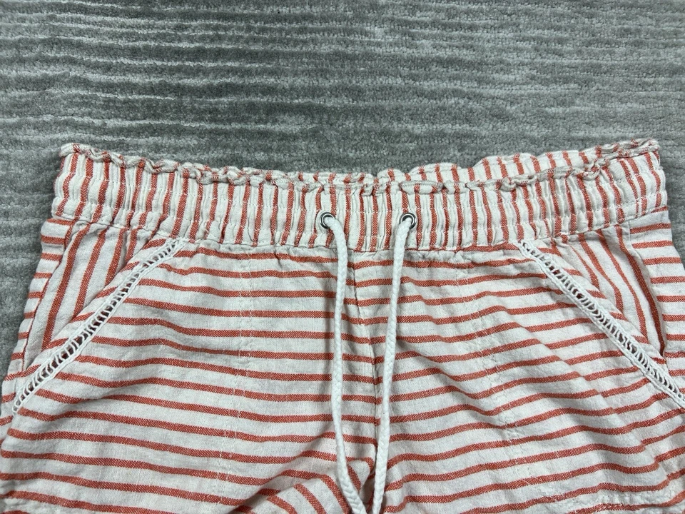 Jolt короткие женские маленький красный белый в полоску натяжной льняной смеси шнурок - Изображение 2 из 4
