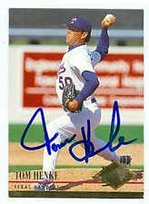 Tom Henke autographed Baseball Card (Texas Rangers) 1994 Fleer Ultra #128