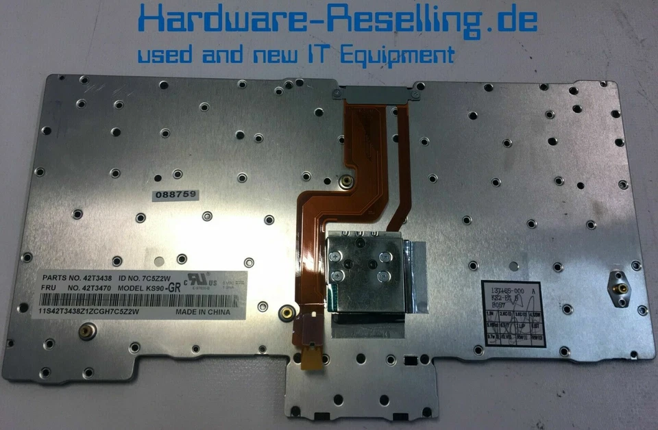 Teclado Original Keyboard Qwertz Lenovo IBM 42T3438 42T3470 KS90-GR - Imagen 2 de 2