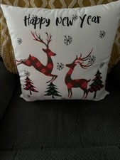 2 set Throw Pillowcases Vintage Christmas Cushion Covers for Xmas Decor