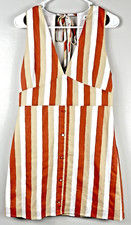 WILD HONEY Mini Dress Linen Blend Halter Lined Womens Size Medium