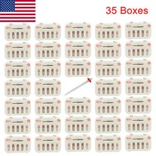 35 Boxes USA Dental Fiber Post Screw Thread Quartz Resin Post + 35-Drills Red