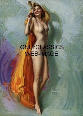 ROLF ARMSTRONG LET'S BE FRIENDS PRINT PINUP CHEESECAKE SEXY ART DECO GLAMOROUS