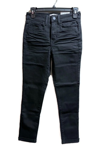 SO Juniors Black Cropped Twill High Rise Stretch Jeggings Size 3/26W NWT - 第 1/5 張圖片