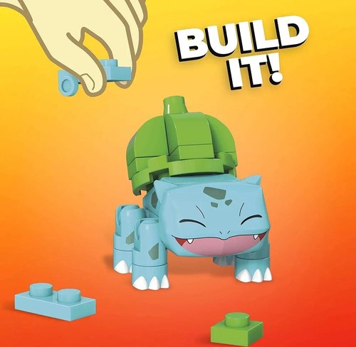 2 Mega Construx Pokémon Poke Ball Sobble 29 piezas y Bulbasaur 30 piezas pegatinas de juguete - Imagen 6 de 21