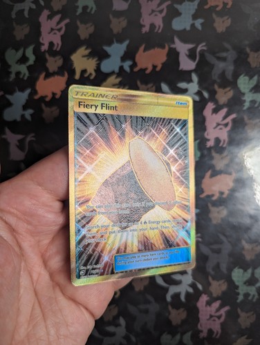 Carta Pokémon Fiery Flint 76/70 Oro Secreto Raro Dragón Majestad Casi Como Nueva - Imagen 11 de 12