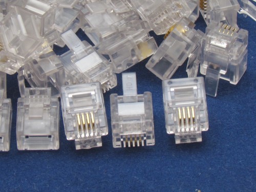 1000 X RJ11 Plug 6P4C Phone Modular Cord Connector Adapter Crimp CAT RJ-11 CAT3 - Picture 6 of 11
