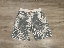Guess Kids Army Green Palms Print YOUTH Sz 16 Drawstring Casual Shorts Boys