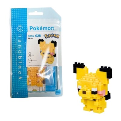 Nanoblock Pokemon Pichu Mini Mattoncini Puzzle 90 Pezzi Ottima