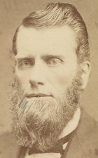 GOOD LOOKING MAN WITH STYLED HAIR AND LONG BEARD. CDV. MANCHESTER, N.H.