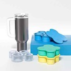 Silicone Ice Cube Tray With Lid For Tumbler Cup 40oz Stanley Cup Quencher Mould 