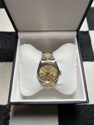 Rolex Datejust 16013 Gold and Silver Jubilee Bracelet with Gold Bezel