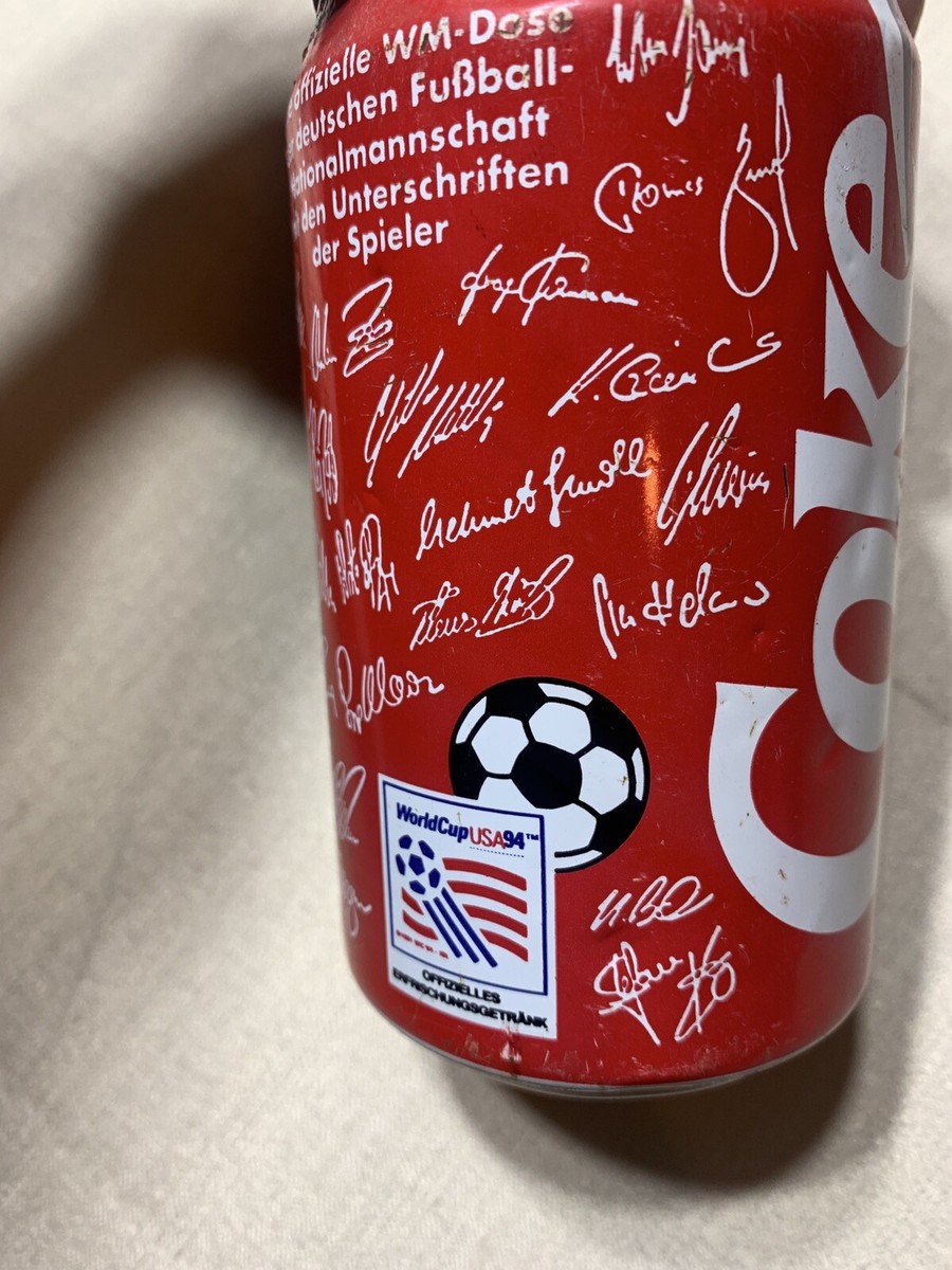 Coca Cola Coke Can 1994 Soccer World Cup Germany Team Signature