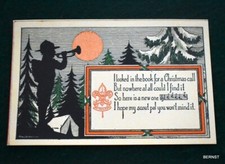 BOY SCOUT - 1990's REPRINTING - EARLY CHRISTMAS POSTCARD