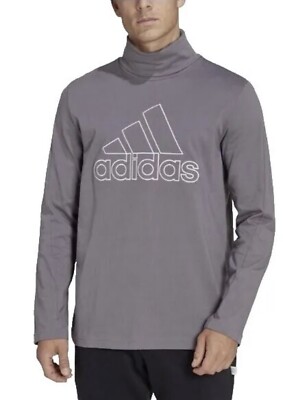 ADIDAS Mens Future Icons Embroidered Badge Of Sport Long-Sleeve Top Trace Grey S