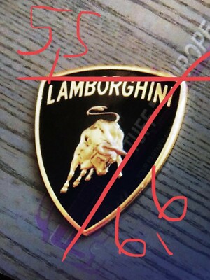 OEM Original Lamborghini Murcielago front hood emblem Logo badge