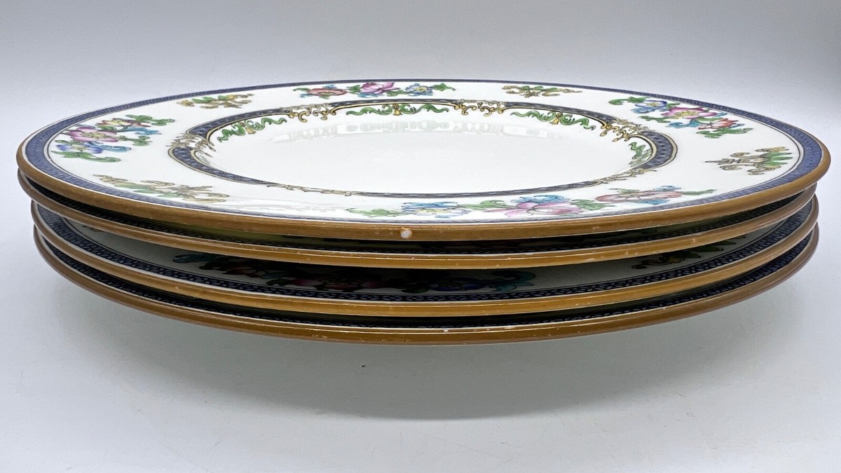 Set of 4 Minton Blue Bands 10-1/4