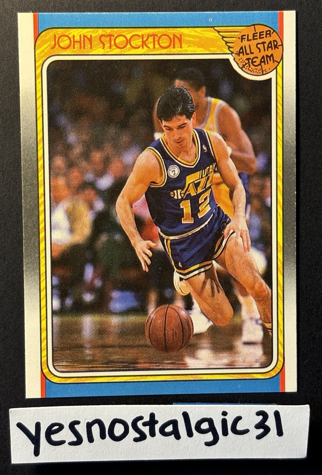 John Stockton 1988-89 FLEER Rookie Card All Star RC HOF Utah Jazz