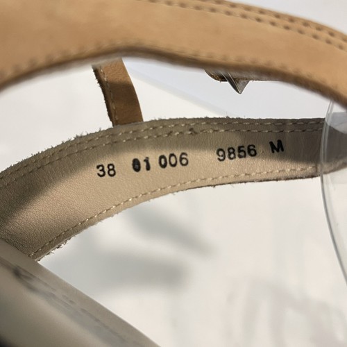 Arche Ankle Straps Wrap Up Sandals Beige Nubuck Comfort Heels Women's Size 38 7 - Picture 12 of 14