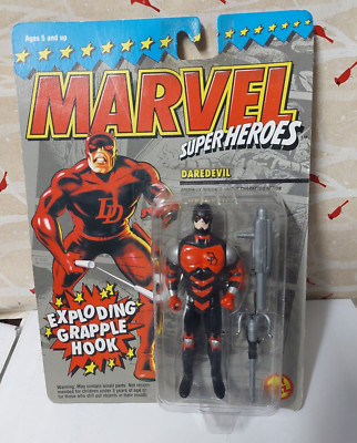 1994 Toy Biz Marvel Super Heroes Daredevil Exploding Grapple Hook Figure New