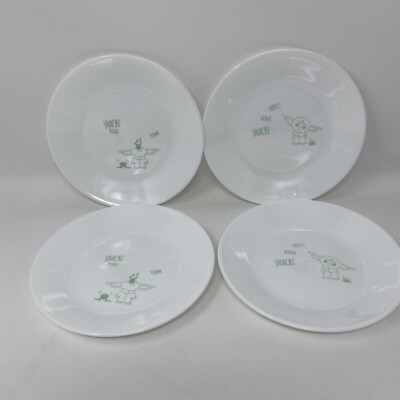 STAR WARS Baby YODA Set Of Corelle Kid Snack Plates