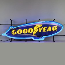 Goodyear Neon Sign 41 Licensed Tires Garage Wall Lamp Light Good Year Blimp
