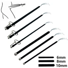 3 Size Silicone Urethra Penis Plug Dilator  Rod Sounding Long  USA Stock