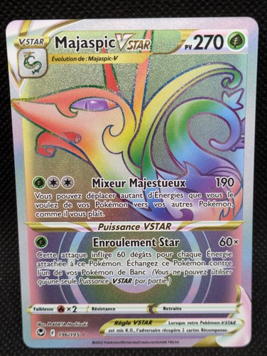 Carte Pokemon MAJASPIC Vstar  - EB12 tempête argentée FR - 196/195 - Neuf