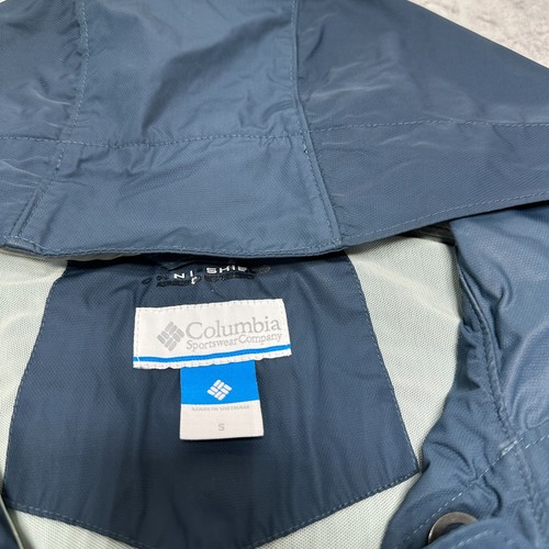 Columbia Omni Shield Navy Trench Coat Womens Water Wind Resistant Size Small S - Picture 6 of 16