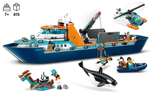 LEGO City Arctic Expedition Ship Birthday Gift 60368 Toy Blocks Christmas Gift - Picture 7 of 13