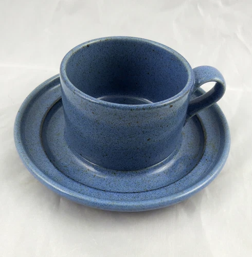 Dansk Nielstone Blue Speckled Stoneware Cup & Saucer Multiple Available