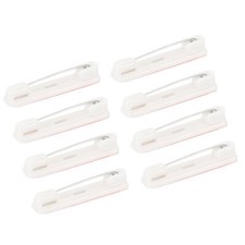 50Pcs Safety Bar Pins 36mm Adhesive Brooch Clasp Pin Backs for ID Badges, White
