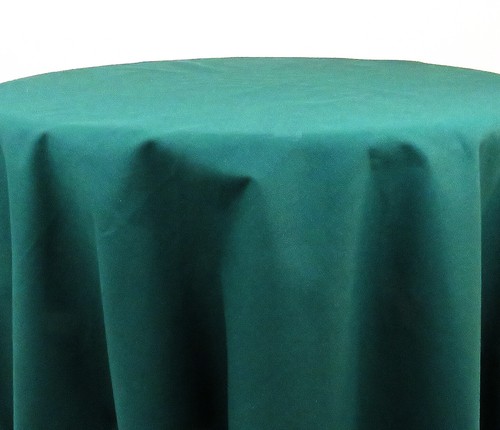 108" Solid Green Round Tablecloth 12 Napkins Christmas Party Table Cloth Holiday - Picture 2 of 3