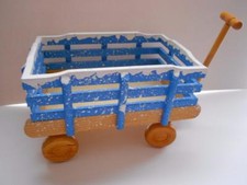 Carro de madera decorativo decoración de mesa interior decoración del hogar