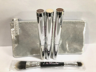 Mally Evercolor (3) Shadow Sticks  IVORY + BLISS + BROWNSTONE  + Bag & Brush