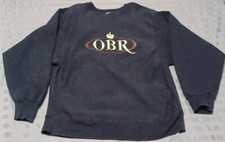 Hanes Beefy Blue Large OBR Sweater Made In USA Vintage