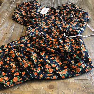 ladies long sleeve mini dress Black Long Sleeve Floral Print Mini Dress