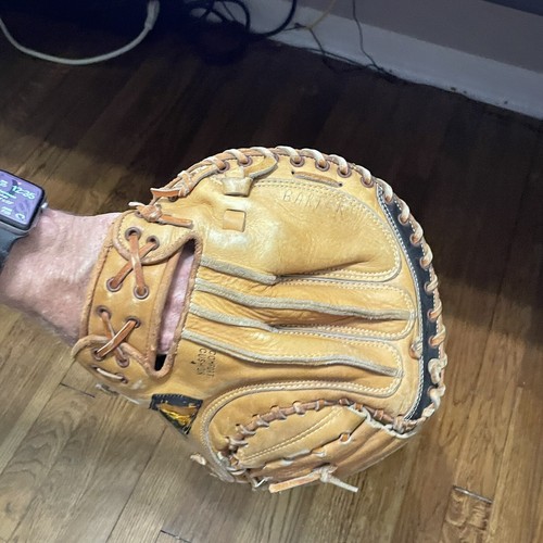 Guante de receptor de béisbol de cuero Regent CM-16 vintage - Imagen 5 de 17