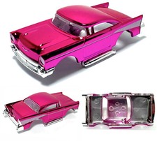 2023 HO AFXtras 1957 Custom Low 57 Chevy Bel Air Slot Car BODY HOT PINK CHROME