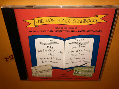 Don Black Songbook CD michael crawford john barry quincy jones matt monro webber