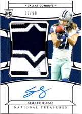 2021 National Treasures SIMI FEHOKO RC Auto #05/99!!! Cardinals