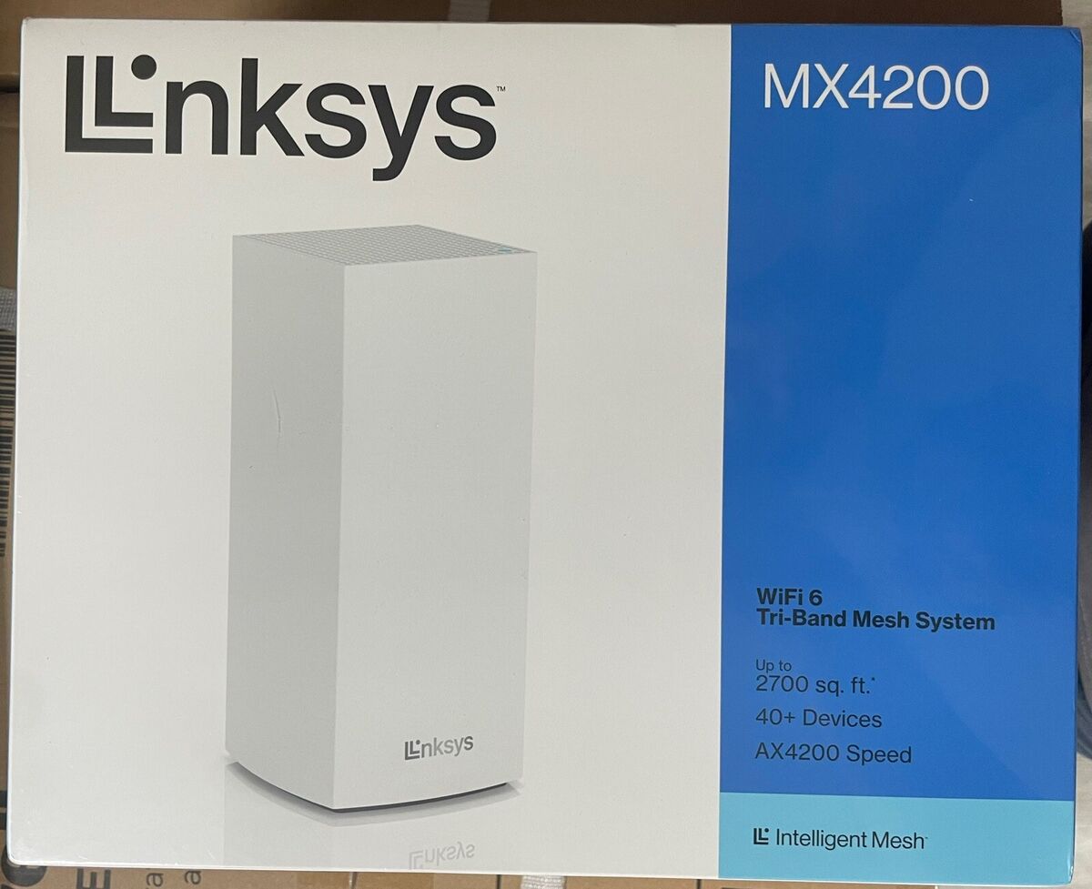 Linksys MX4200 AX4200 Tri-Band Mesh Wi-Fi 6 System. (Brand Linksys MX4200 AX4200 Tri-Band Mesh Wi-Fi 6 System. (Brand