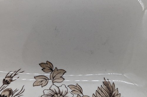 Vintage Spode Copeland Provincial Vegetable Serving Dish Bowl Tan Fruit Flowers - Picture 7 of 9