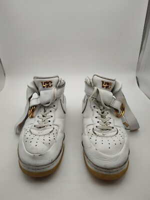 NIKE AIR FORCE MID CMFT SIZE VICTOR CRUZ-WHITE ICE GOLD