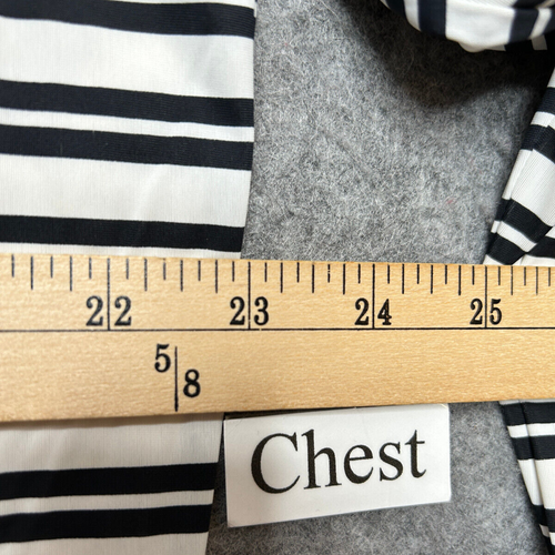 Torrid Shirt Womens 2X Black Stripe Nylon Water Fun Beachy Top Nautical Coastal - Picture 8 of 10