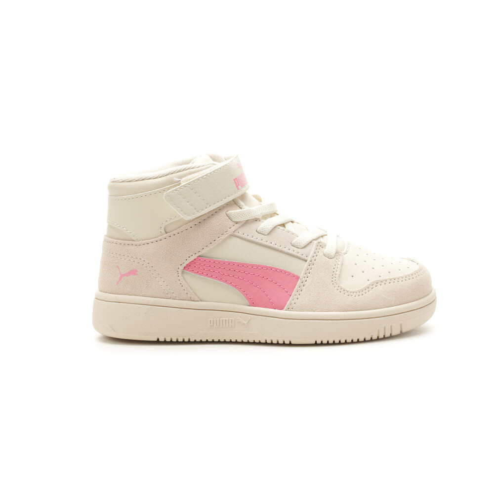 Puma Rebound Layup Cozy Girl Белые кроссовки на шнуровке для маленьких девочек Повседневная обувь
