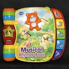 Vtech Musical Rhymes Book with Lights Sounds Interactive Kids Book-Toy 8.5" X 7"