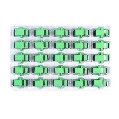 - 50 pcs SC to SC Fiber Optical Coupler SC-SC APC Singlemode SM Simplex Fiber...