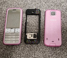  Cover anteriore originale Nokia 7310 Supernova, tastiera, centrale, copri batteria rosa