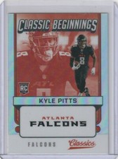 KYLE PITTS Falcons 2021 Panini Classics Classic Beginnings Silver Prizm Rookie